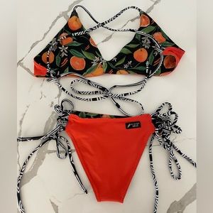 Savage Swim bikini set - orange/ oranges reversible